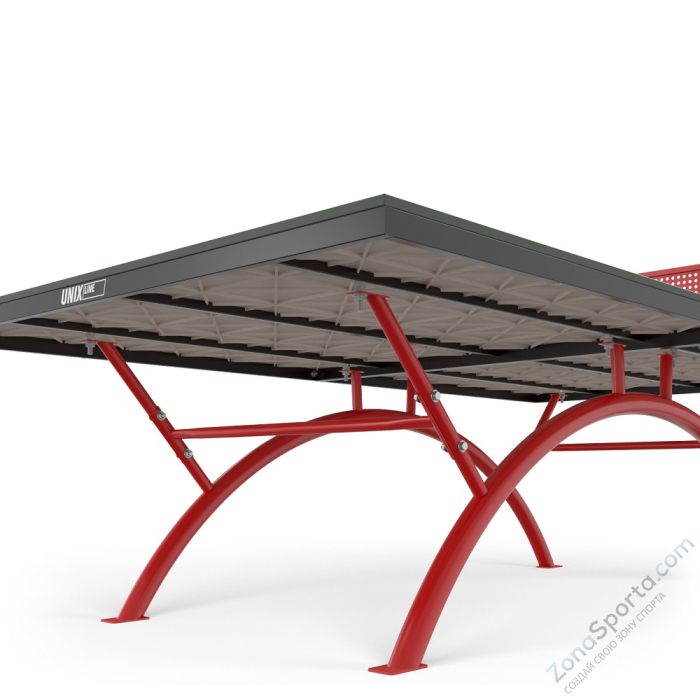 Антивандальный теннисный стол Unix Line 14 mm SMC (Grey/Red) Антивандальный теннисный стол Unix Line 14 mm SMC (Grey/Red)