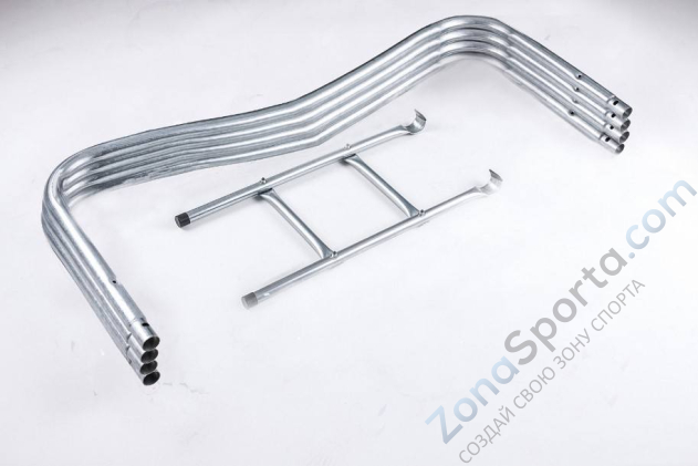 Батут Atlas Sport 312 см - 10ft Basic (3 ноги) с внешней сеткой и лестницей Blue