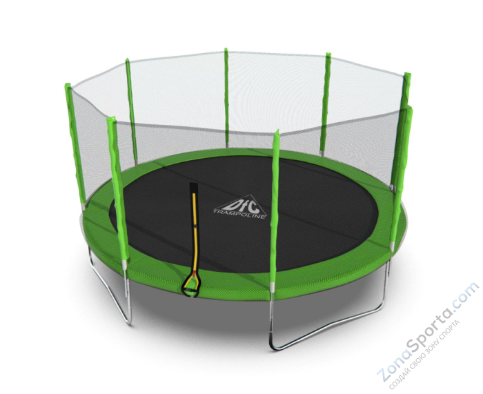 Батут DFC Trampoline Fitness с сеткой 14ft Светло-зелёный Батут DFC Trampoline Fitness с сеткой 14ft Светло-зелёный