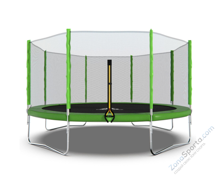 Батут DFC Trampoline Fitness с сеткой 14ft Светло-зелёный Батут DFC Trampoline Fitness с сеткой 14ft Светло-зелёный