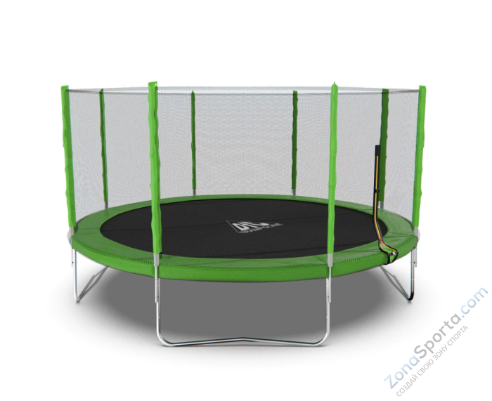 Батут DFC Trampoline Fitness с сеткой 14ft Светло-зелёный Батут DFC Trampoline Fitness с сеткой 14ft Светло-зелёный