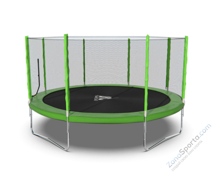 Батут DFC Trampoline Fitness с сеткой 14ft Светло-зелёный Батут DFC Trampoline Fitness с сеткой 14ft Светло-зелёный