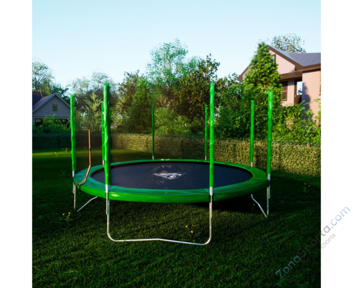 Батут DFC Trampoline Fitness с сеткой 14ft Светло-зелёный Батут DFC Trampoline Fitness с сеткой 14ft Светло-зелёный