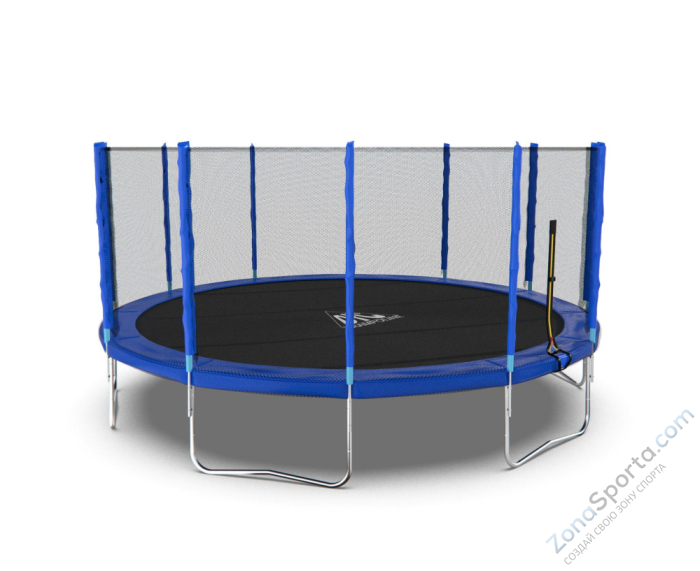 Батут DFC Trampoline Fitness с сеткой 16ft Синий Батут DFC Trampoline Fitness с сеткой 16ft Синий