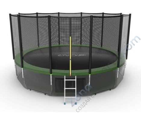 Батут Evo Jump External 16ft (Green) с нижней сетью Батут Evo Jump External 16ft (Green) с нижней сетью