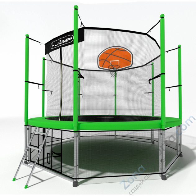 Батут i-Jump Basket 14ft green