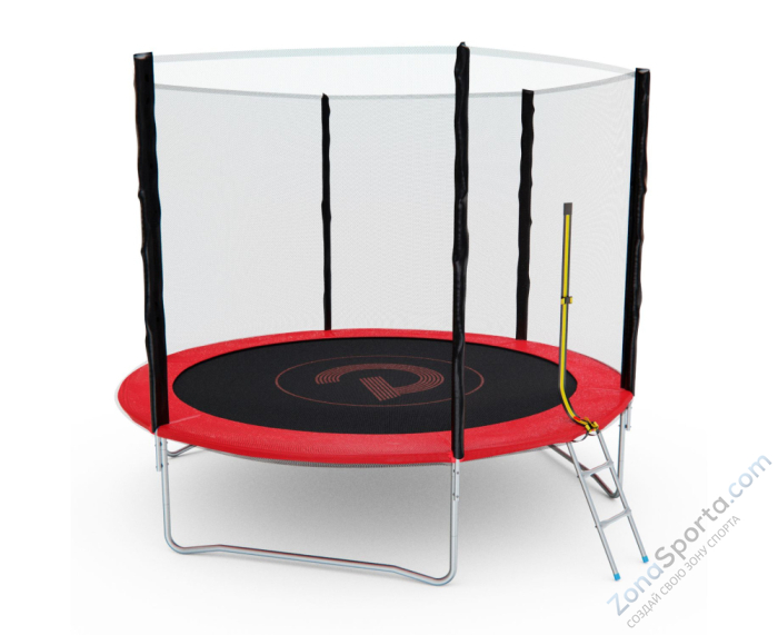 Батут с сеткой DFC Pelpo 10ft с лестницей, Red Батут с сеткой DFC Pelpo 10ft с лестницей, Red