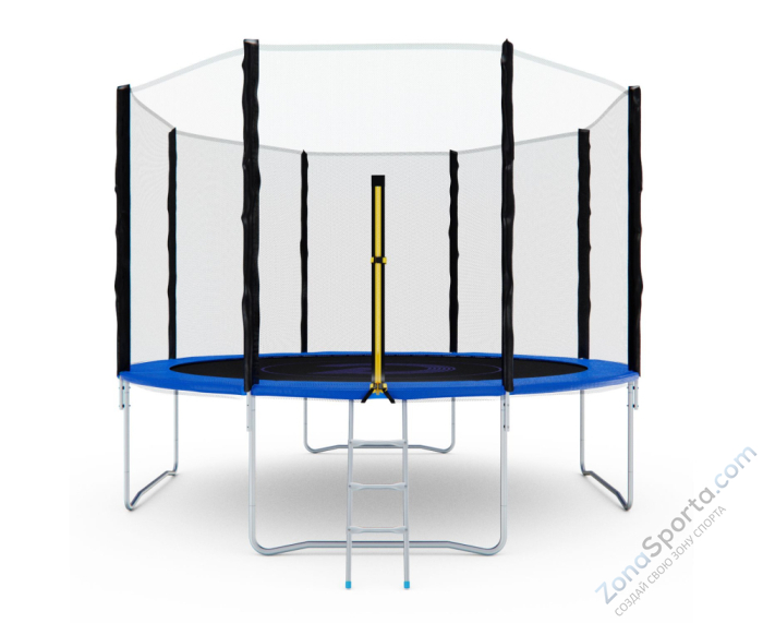 Батут с сеткой DFC Pelpo 12ft с лестницей, Blue Батут с сеткой DFC Pelpo 12ft с лестницей, Blue