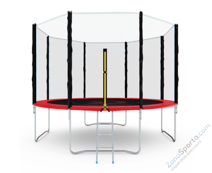 Батут с сеткой DFC Pelpo 12ft с лестницей, Red Батут с сеткой DFC Pelpo 12ft с лестницей, Red