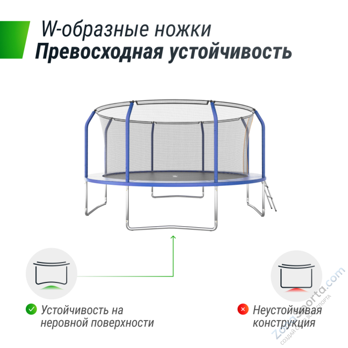 Батут Unix Line Supreme Basic 14 ft (blue) Батут Unix Line Supreme Basic 14 ft (blue)
