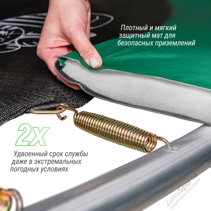 Батут UNIX line Supreme Game 16 ft (green) TRUSUG16GR Батут UNIX line Supreme Game 16 ft (green) TRUSUG16GR