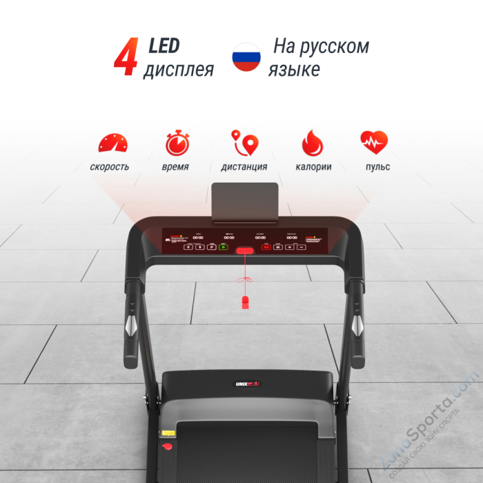 Беговая дорожка Unix Fit Hi-tech S1 Black Беговая дорожка Unix Fit Hi-tech S1 Black