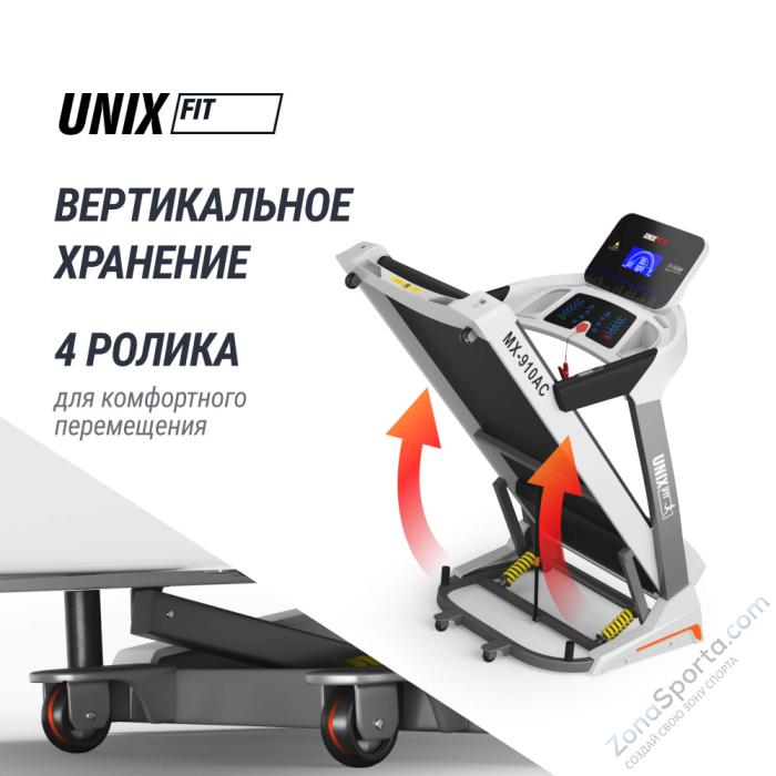 Беговая дорожка Unix Fit MX-910 AC White Беговая дорожка Unix Fit MX-910 AC White