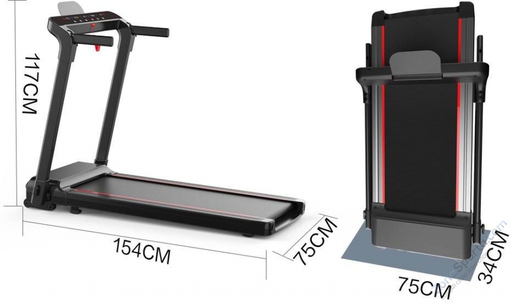 Беговая дорожка электрическая Proxima Afina Prot-217 Беговая дорожка электрическая Proxima Afina Prot-217