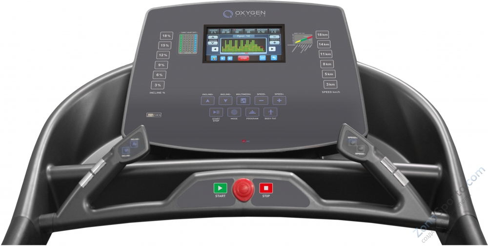 Беговая дорожка Oxygen Plasma III LC TFT HRC