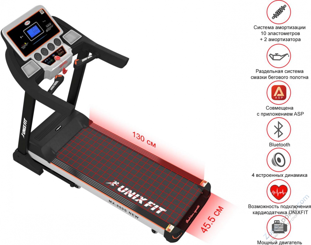 Беговая дорожка Unix Fit MX-800S Беговая дорожка Unix Fit MX-800S