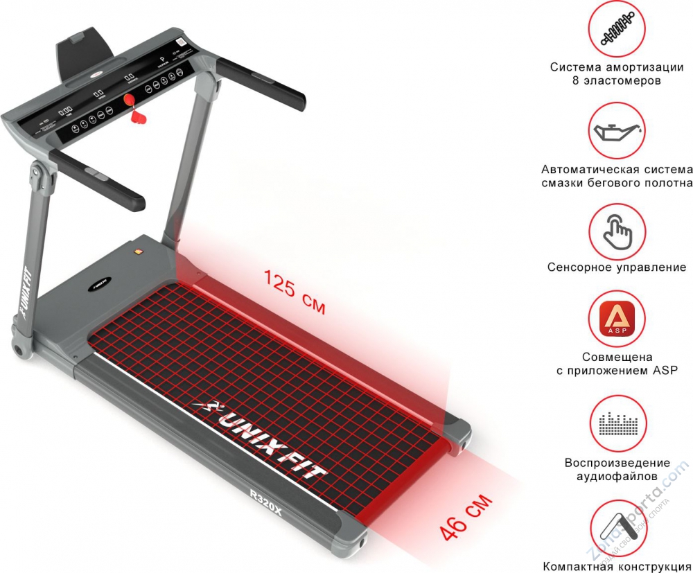 Беговая дорожка Unix Fit R-320X Беговая дорожка Unix Fit R-320X