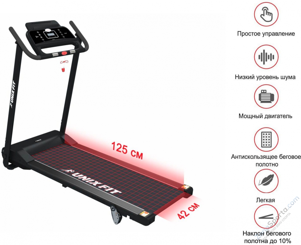 Беговая дорожка Unix Fit ST-560E Black Беговая дорожка Unix Fit ST-560E Black