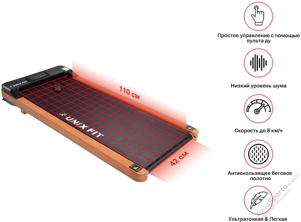 Беговая дорожка Unix Fit Wood Way Беговая дорожка Unix Fit Wood Way