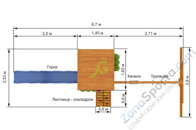 Деревянная детская площадка для дачи Igragrad Клубный домик Деревянная детская площадка для дачи Igragrad Клубный домик