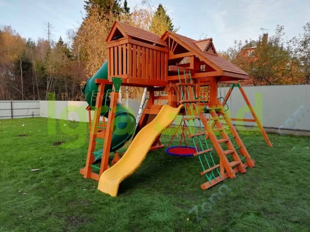 Деревянная детская площадка для дачи Igragrad Крепость Фани Deluxe 2 Деревянная детская площадка для дачи Igragrad Крепость Фани Deluxe 2