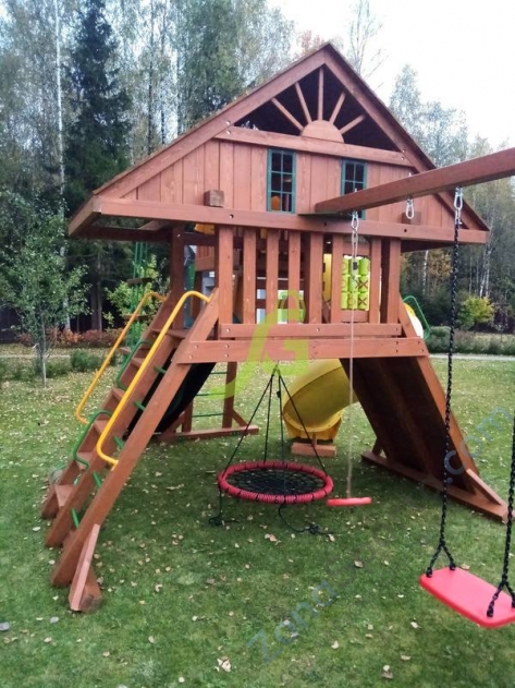 Деревянная детская площадка для дачи Igragrad Крепость Фани Deluxe 2 Деревянная детская площадка для дачи Igragrad Крепость Фани Deluxe 2