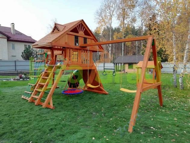 Деревянная детская площадка для дачи Igragrad Крепость Фани Deluxe 2 Деревянная детская площадка для дачи Igragrad Крепость Фани Deluxe 2