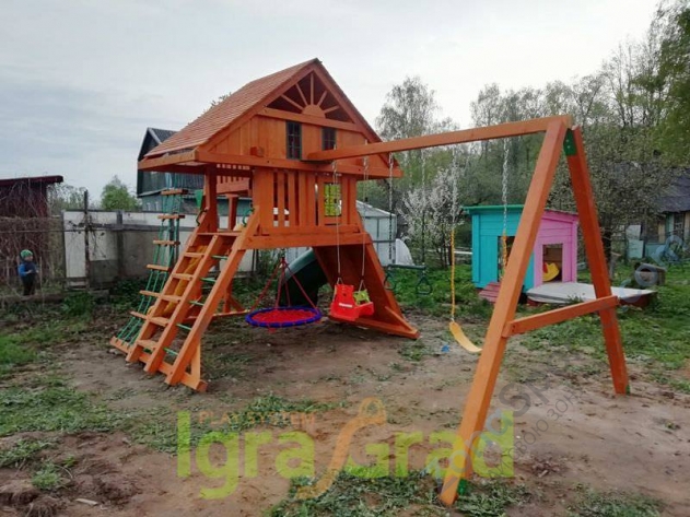 Деревянная детская площадка для дачи Igragrad Крепость Фани Deluxe 2 Деревянная детская площадка для дачи Igragrad Крепость Фани Deluxe 2