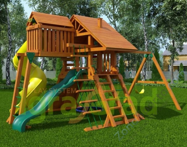 Деревянная детская площадка для дачи Igragrad Крепость Фани Deluxe 2 Деревянная детская площадка для дачи Igragrad Крепость Фани Deluxe 2