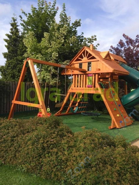 Деревянная детская площадка для дачи Igragrad Крепость Фани Deluxe 2 Деревянная детская площадка для дачи Igragrad Крепость Фани Deluxe 2