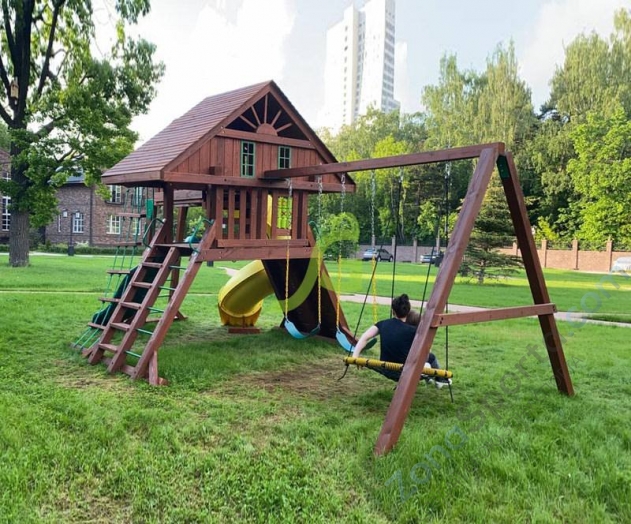 Деревянная детская площадка для дачи Igragrad Крепость Фани Deluxe 2 Деревянная детская площадка для дачи Igragrad Крепость Фани Deluxe 2