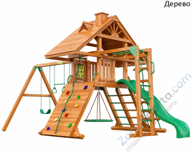 Деревянная детская площадка для дачи IgraGrad Шато 4 Деревянная детская площадка для дачи IgraGrad Шато 4