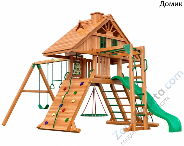 Деревянная детская площадка для дачи Igragrad Крепость Фани с рукоходом (Домик) Деревянная детская площадка для дачи Igragrad Крепость Фани с рукоходом (Домик)