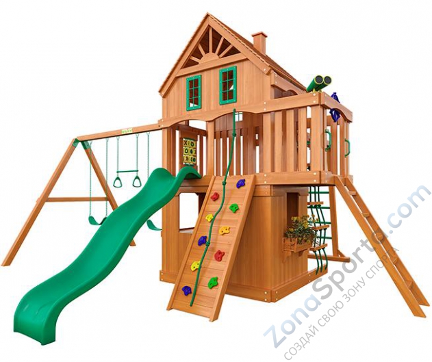 Деревянная детская площадка для дачи IgraGrad Шато с рукоходом 2 Деревянная детская площадка для дачи IgraGrad Шато с рукоходом 2