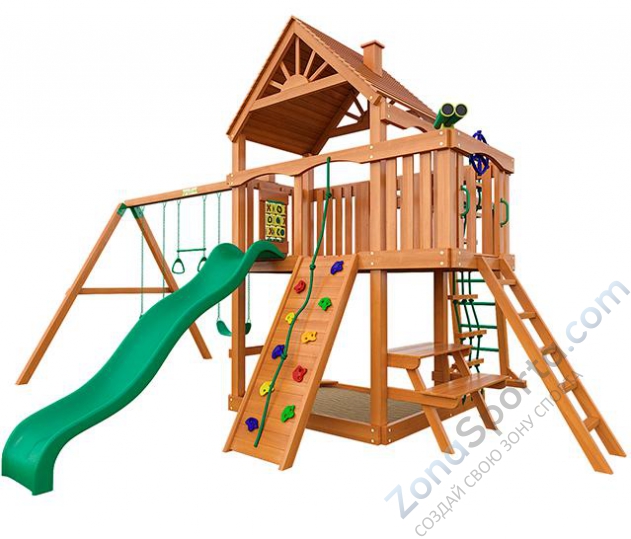 Деревянная детская площадка для дачи IgraGrad Шато с рукоходом (дерево) Деревянная детская площадка для дачи IgraGrad Шато с рукоходом (дерево)