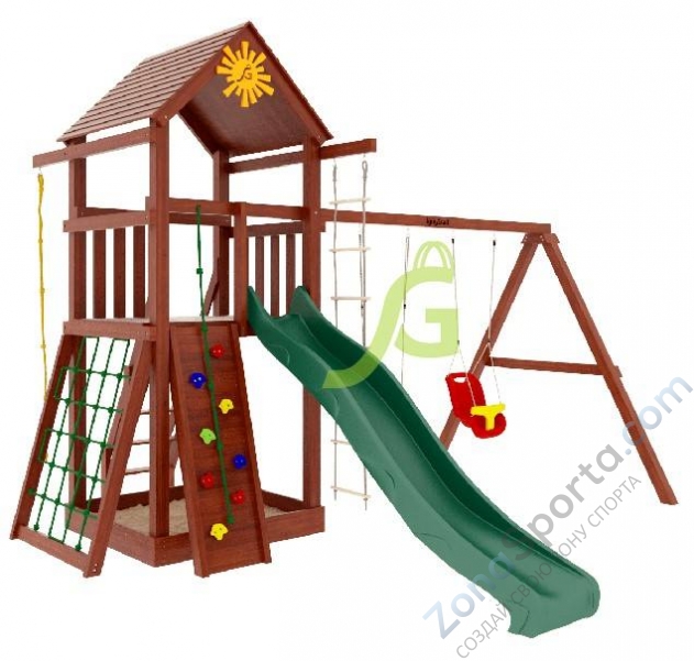Деревянная детская площадка для дачи Igragrad Панда Фани Gride