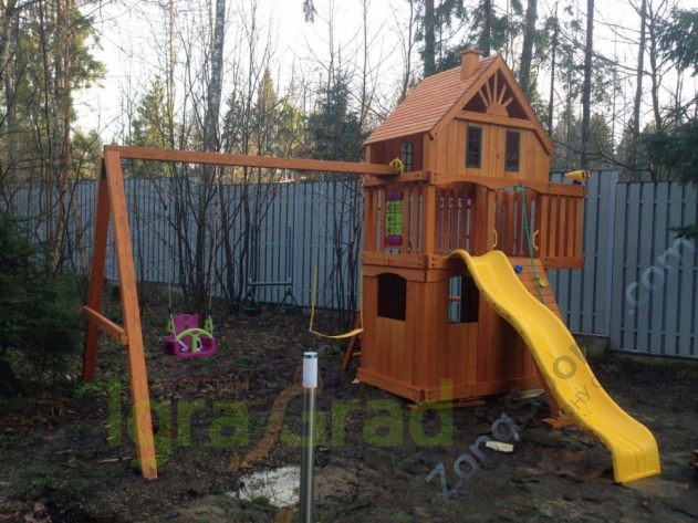 Деревянная детская площадка для дачи Igragrad Шато 2 Деревянная детская площадка для дачи Igragrad Шато 2