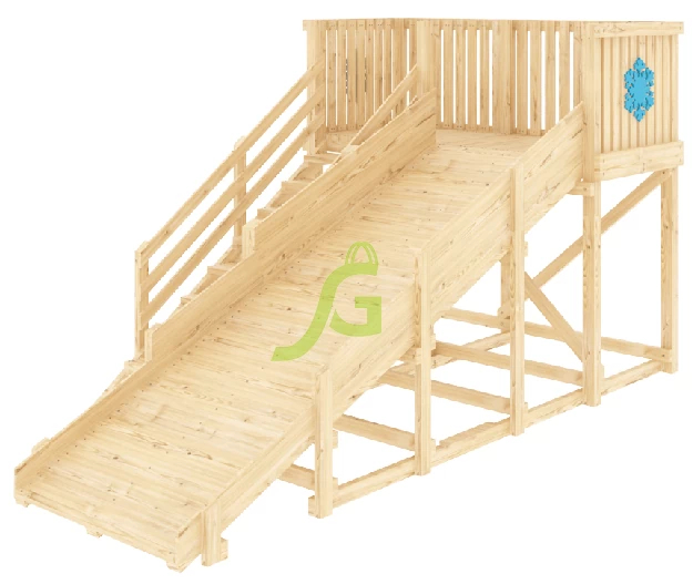 Деревянная зимняя горка IgraGrad Snow Fox скат 4 м без окраски Деревянная зимняя горка IgraGrad Snow Fox скат 4 м без окраски