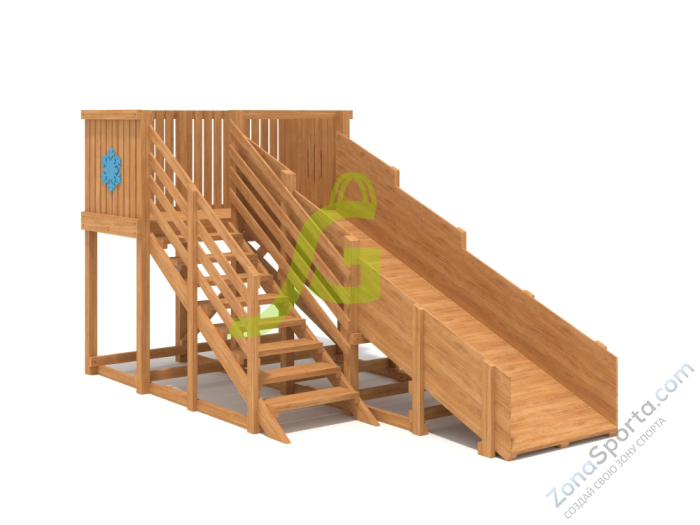 Деревянная зимняя горка IgraGrad Snow Fox скат 4 м Деревянная зимняя горка IgraGrad Snow Fox скат 4 м