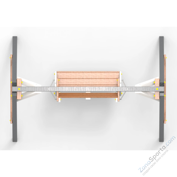 Деревянные качели Пикник 2 Ультра (диванчик на цепях)