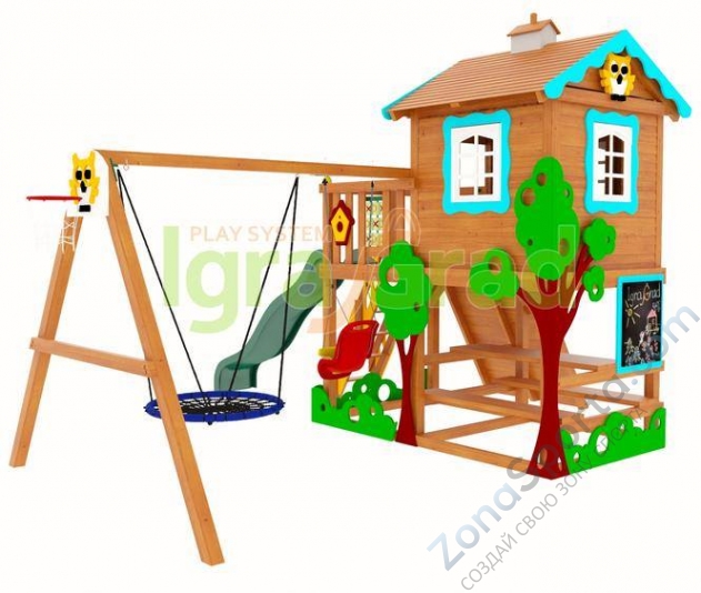 Детская деревянная площадка IgraGrad Домик 2 Совёнок Детская деревянная площадка IgraGrad Домик 2 Совёнок