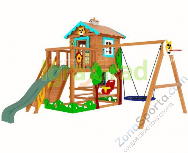 Детская деревянная площадка IgraGrad Домик 2 Совёнок Детская деревянная площадка IgraGrad Домик 2 Совёнок