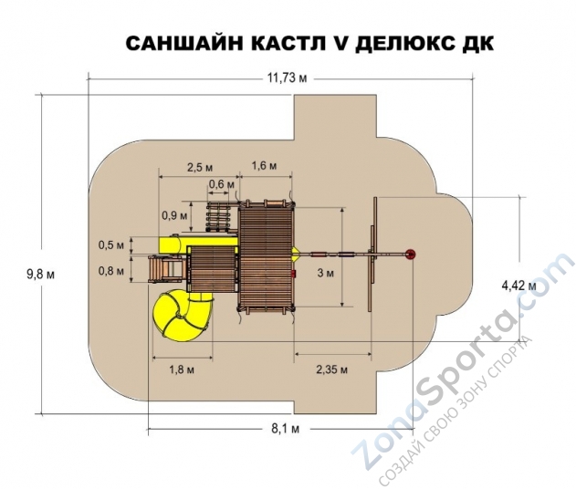Детская игровая площадка Rainbow Play Systems Саншайн Кастл V Делюкс ДК (Sunshine Castle V WR Deluxe) Детская игровая площадка Rainbow Play Systems Саншайн Кастл V Делюкс ДК (Sunshine Castle V WR Deluxe)