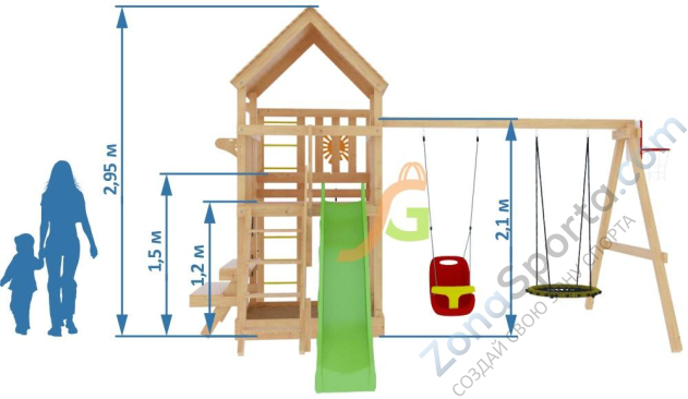 Детская площадка IgraGrad Крафт Pro 1 Детская площадка IgraGrad Крафт Pro 1