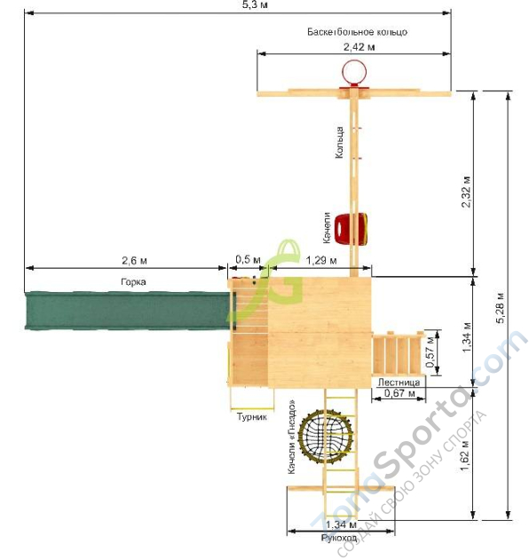 Детская площадка IgraGrad Крафт Pro 4 Детская площадка IgraGrad Крафт Pro 4