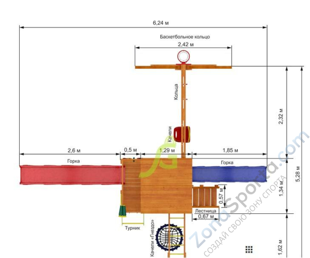Детская площадка IgraGrad Крафт Pro 5 Детская площадка IgraGrad Крафт Pro 5