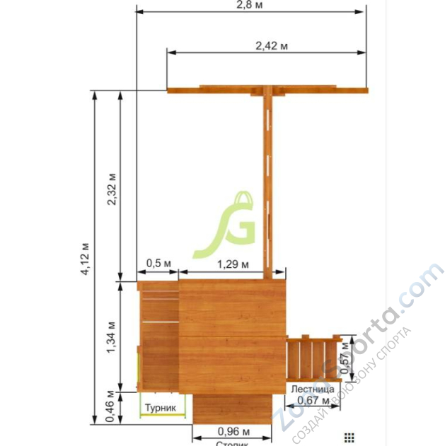 Детская площадка IgraGrad Крафт Pro (окрашенная) Детская площадка IgraGrad Крафт Pro (окрашенная)