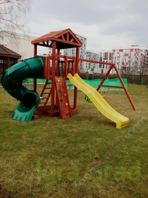 Детская площадка IgraGrad Панда Фани с винтовой трубой Детская площадка IgraGrad Панда Фани с винтовой трубой