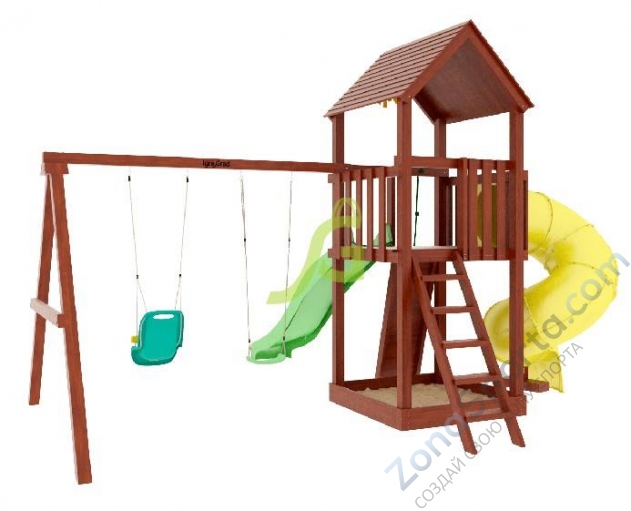 Детская площадка IgraGrad Панда Фани с винтовой трубой Детская площадка IgraGrad Панда Фани с винтовой трубой