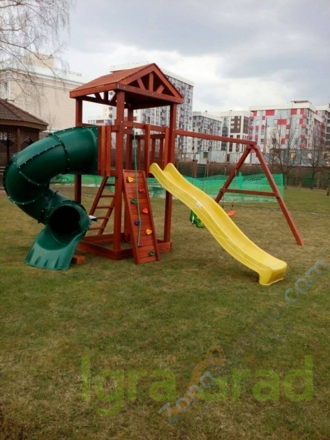 Детская площадка IgraGrad Панда Фани с винтовой трубой Детская площадка IgraGrad Панда Фани с винтовой трубой